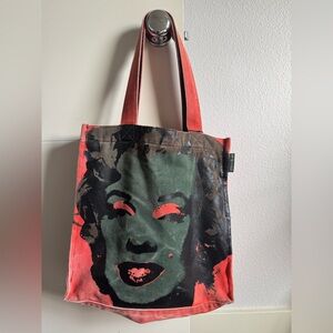 Andy Warhol Marilyn Monroe Tote Bag with coin purse and original tag